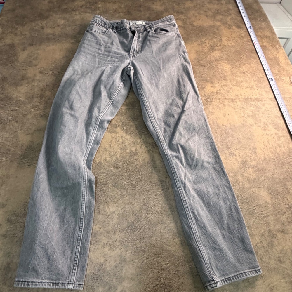 Abercrombie & Fitch Mom Jeans Women 27/4L Grey Curve Love High Rise 8178